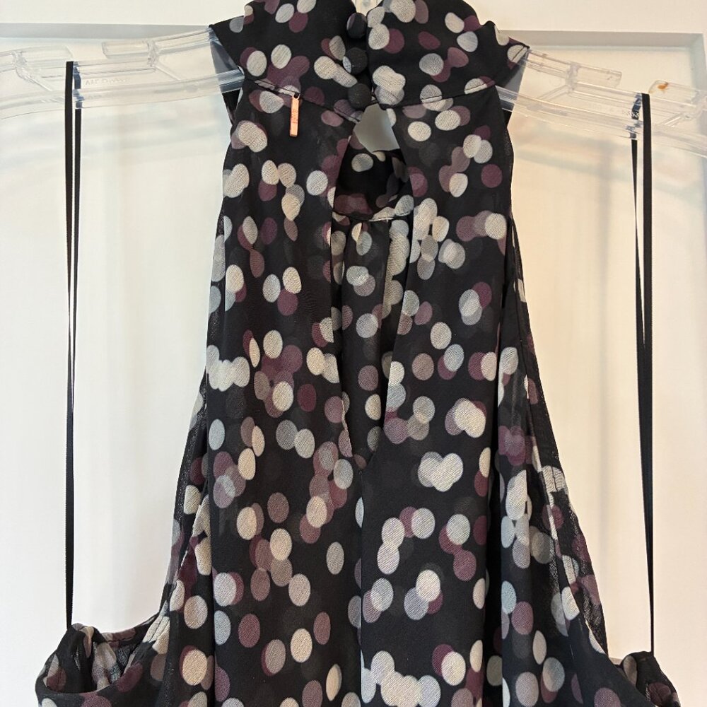 MISA Los Angeles Eliana Polka Dot Halter Midi Dress - Picture 7 of 15